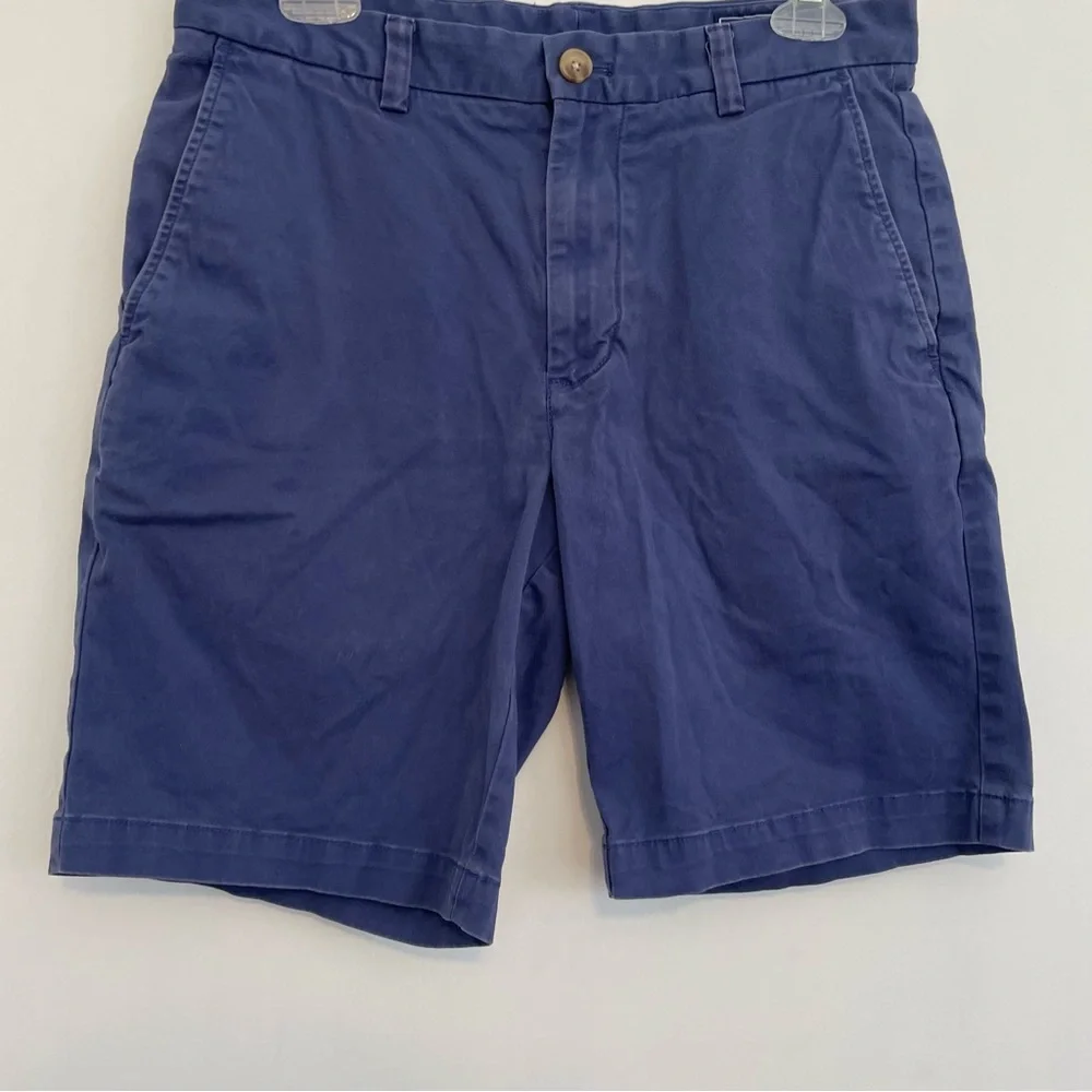 VINEYARD VINES Mens 9 Inch Stretch Breaker Shorts Blue Cotton Blend Chino Shorts